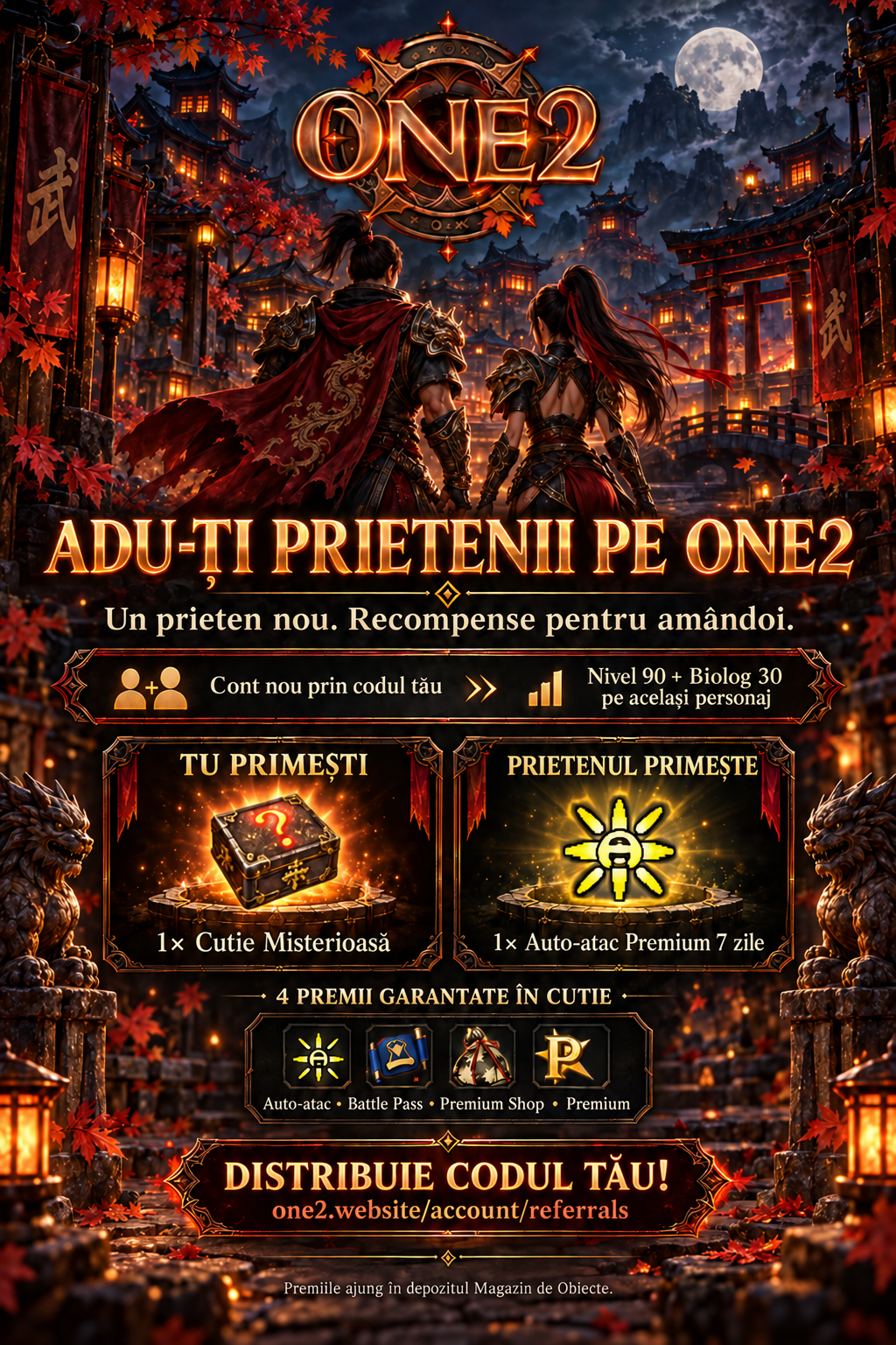 Posterul programului de invitații ONE2